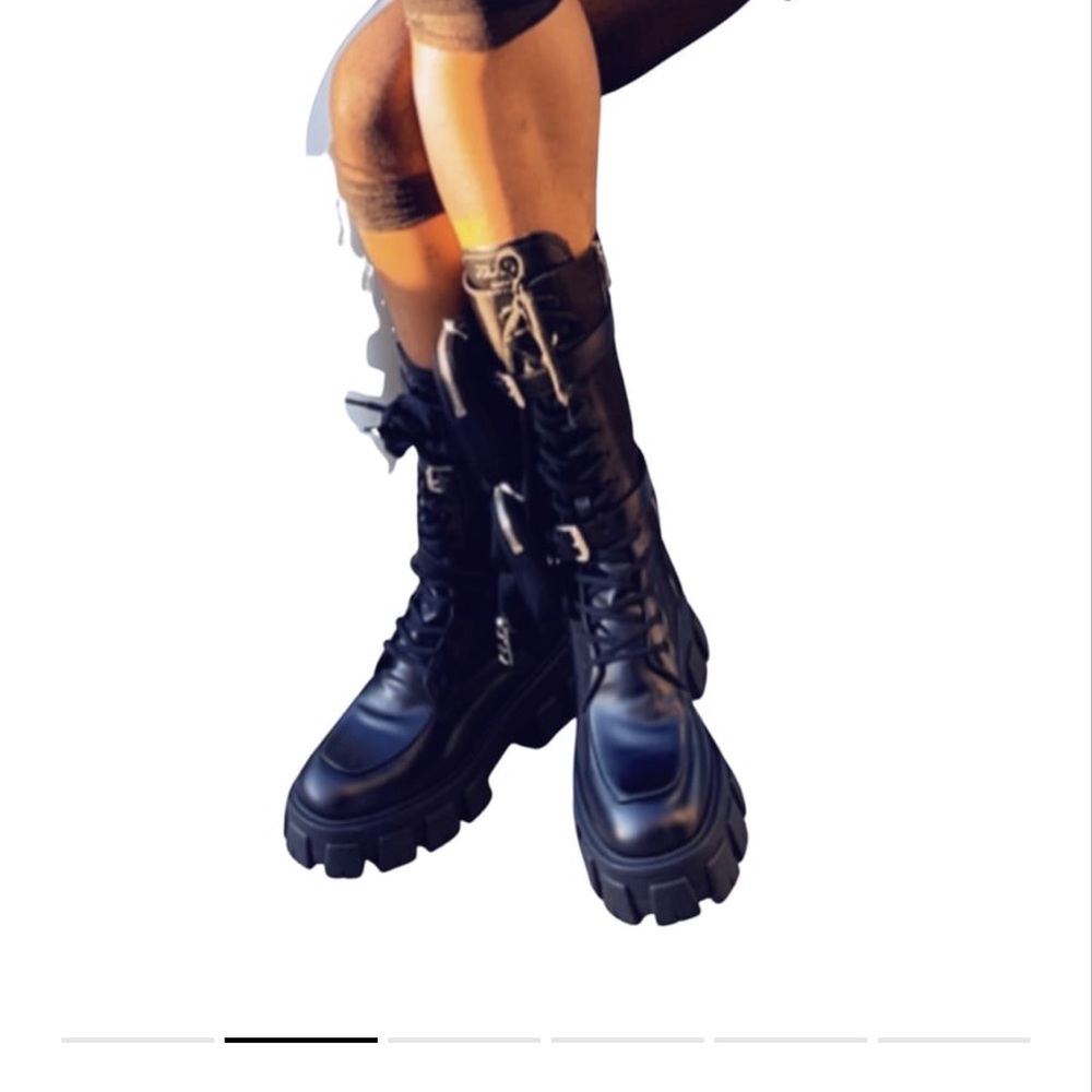 Prada combat boots for sale size 9